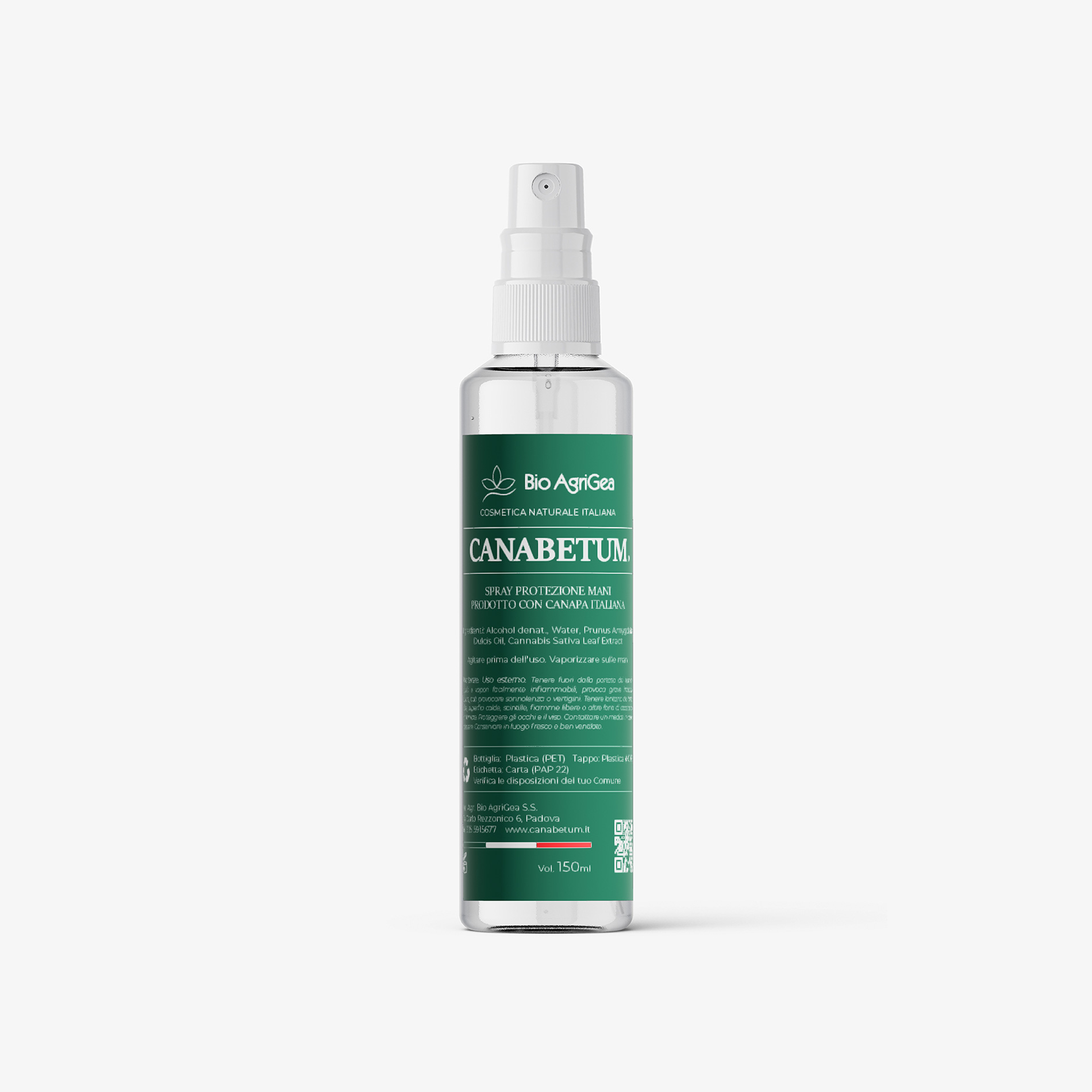 Spray protezione mani alla canapa